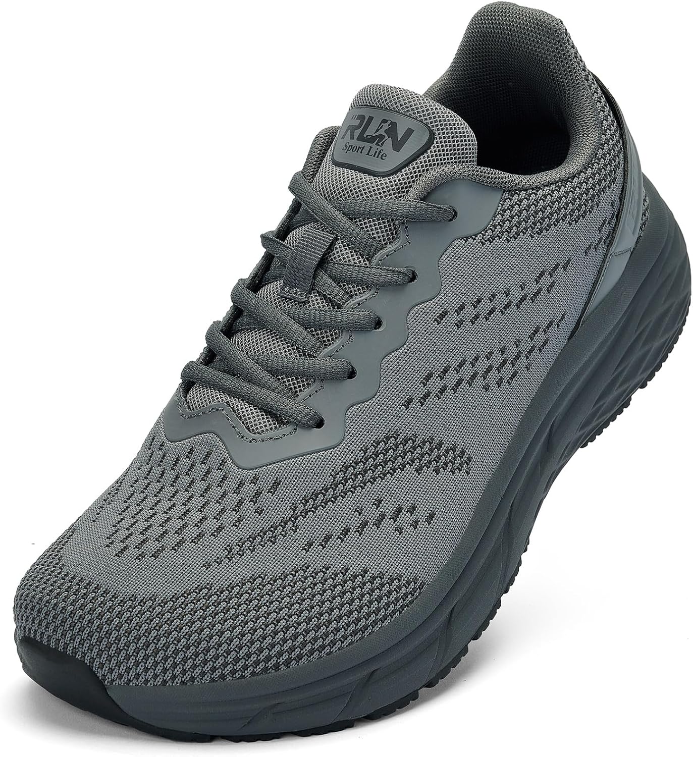 

Мужские кроссовки Slow Man с широкой носковой частью - амортизирующие кроссовки для бега по дороге, нескользящие мужские прогулочные кроссовки для широкой стопы, удобные спортивные кроссовки для тренажерного зала, темно-серый