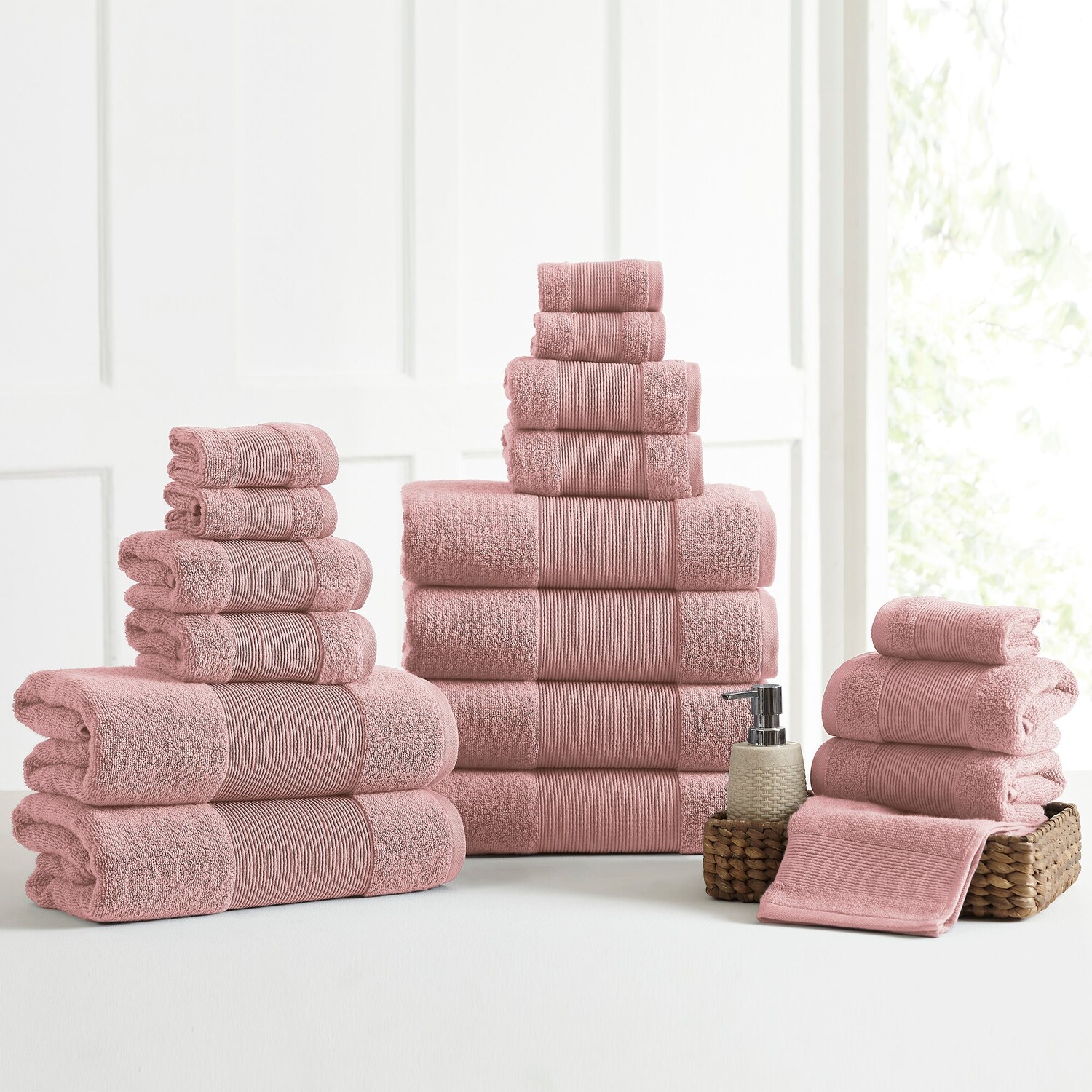 

Набор полотенец Modern Threads Air Cloud, 18 предметов, цвет Pink