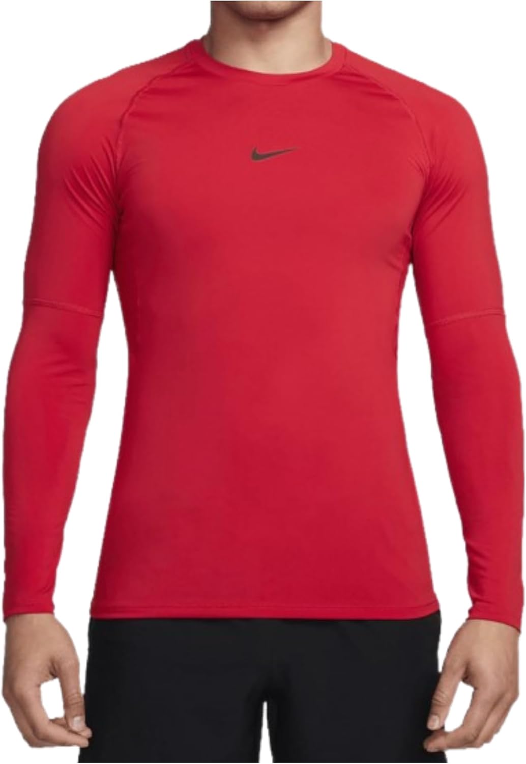 

Мужская облегающая спортивная футболка с длинным рукавом Nike Pro Dri-fit, University Red/Black
