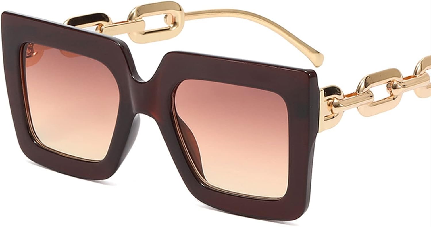 

Солнцезащитные очки GAOXIN квадратной формы с крупной оправой и цепочкой для мужчин и женщин, декоративные солнцезащитные очки для пляжа и отдыха на природе (Цвет: F, Размер: Средний), F