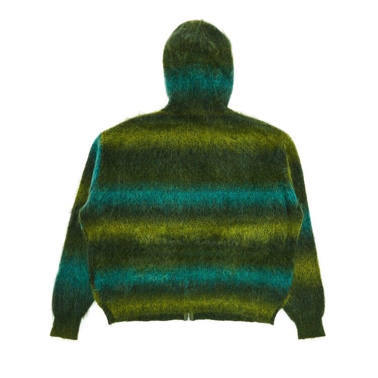 Толстовка Supreme x HYSTERIC GLAMOUR Mohair Zip Up Hooded Sweatshirt Olive, зеленый — фото 2