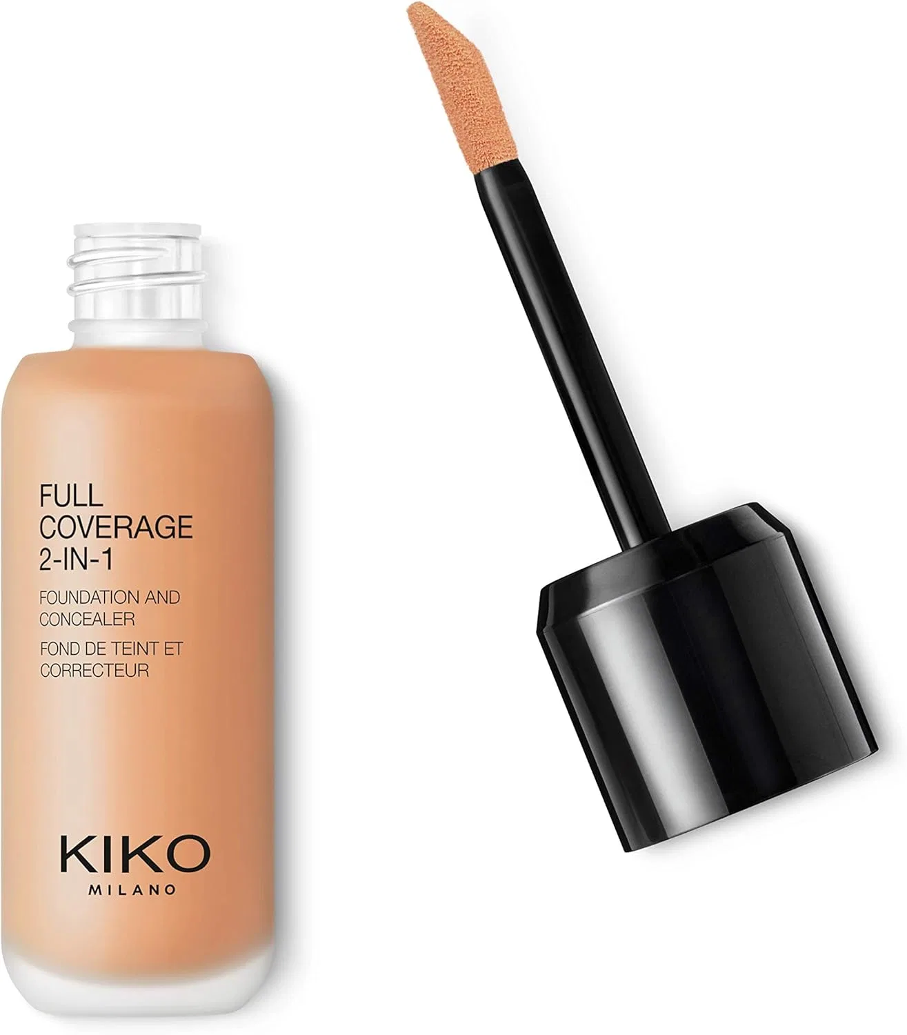 Тональный крем 2-в-1 Full Coverage KIKO MILANO, 25 мл, оттенок Warm Beige 30