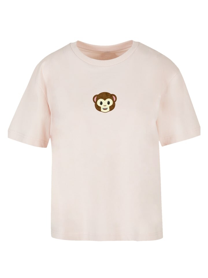 

Футболка emoji couture Ladies Everyday Tee Smiling monkey furry face, розовый