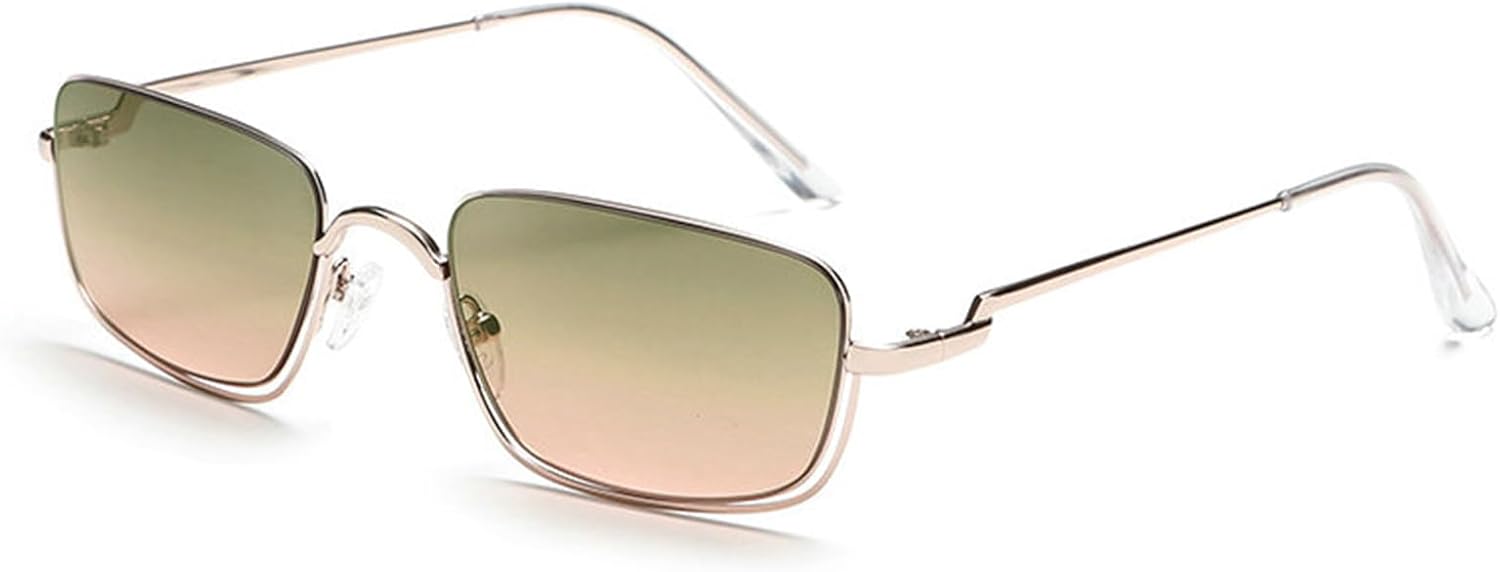 

Willochra Модные маленькие многоугольные солнцезащитные очки для женщин, роскошные металлические солнцезащитные очки в полуободковой оправе, женские сексуальные прямоугольные очки в винтажном стиле, C4