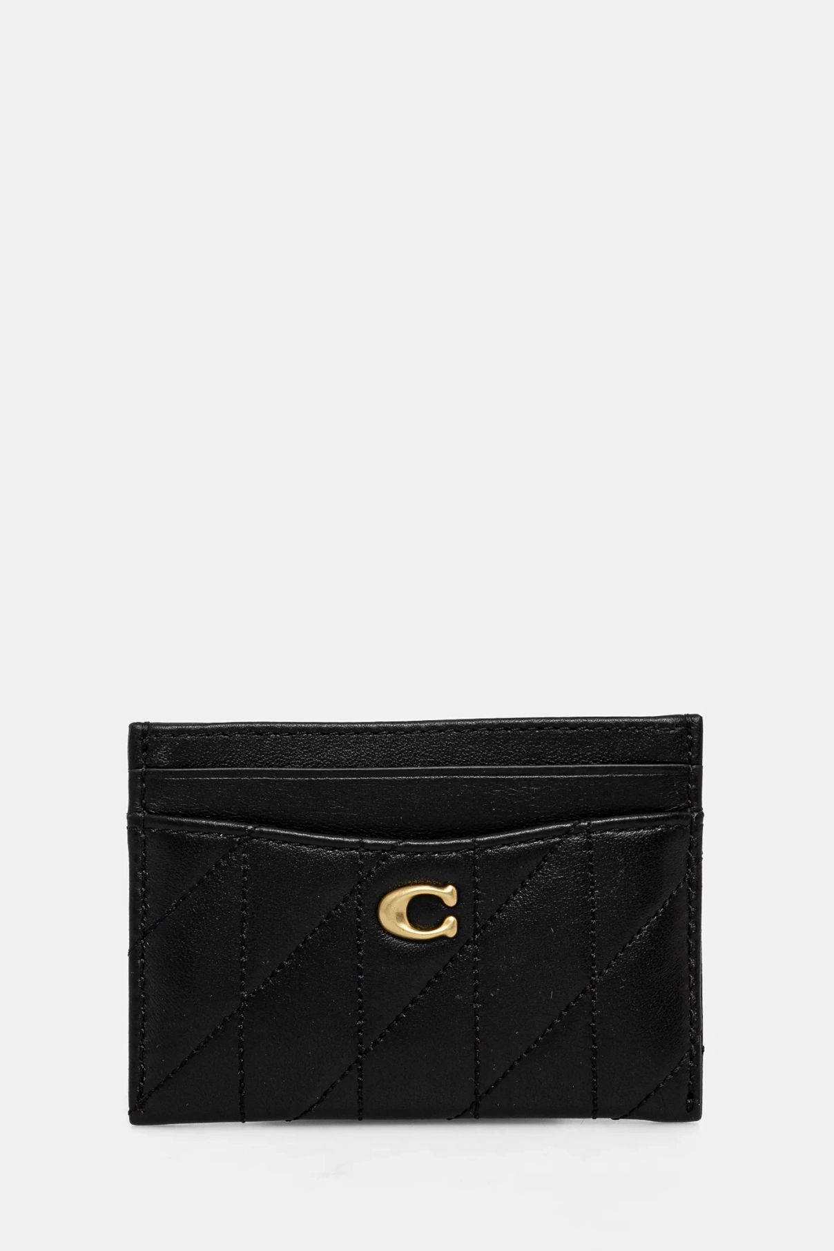 

Кожаная визитница Essential Card Case Coach, черный