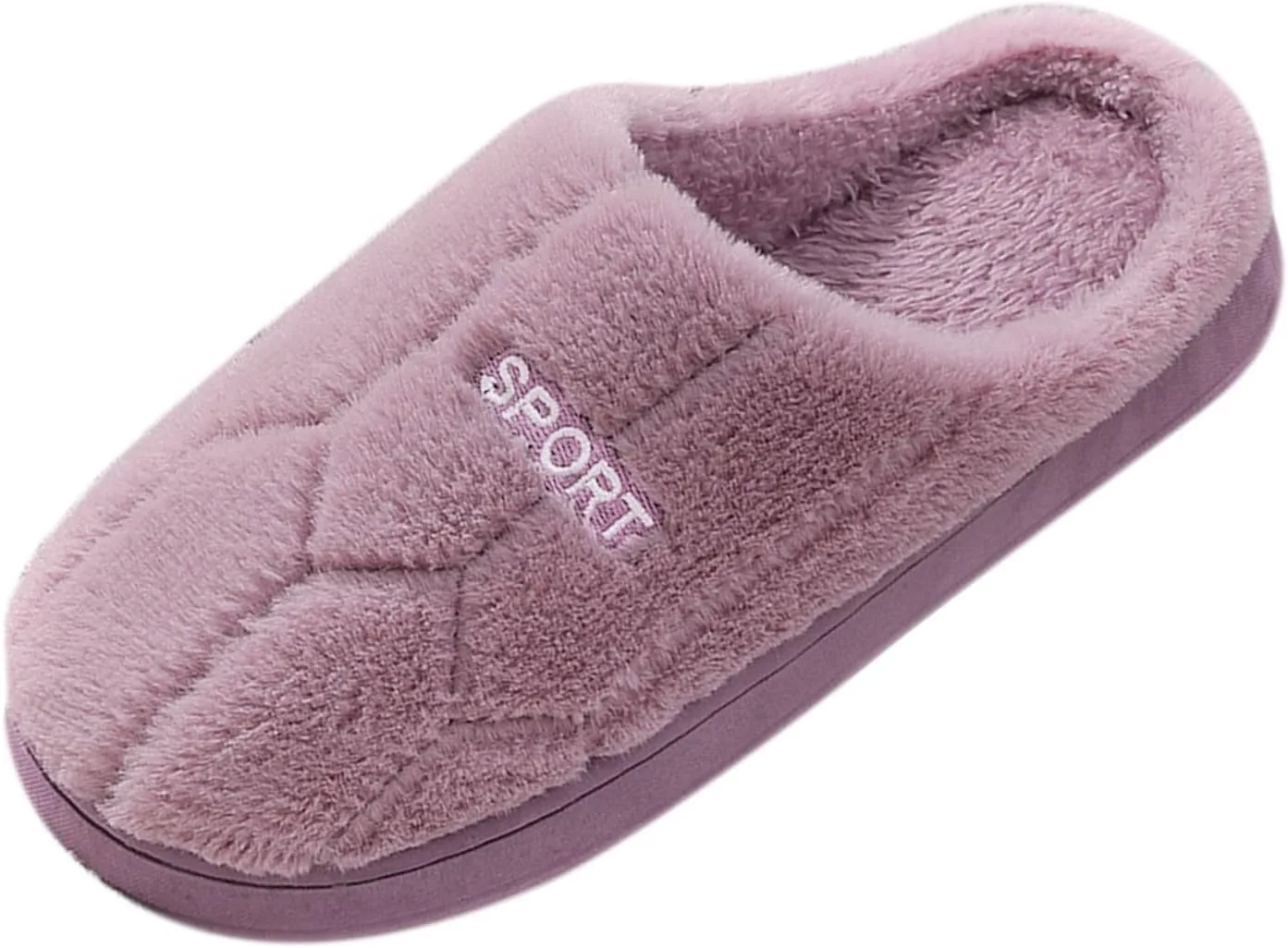 Теплые тапочки женские, теплые тапочки мужские, фантазийные, нескрытые, плюшевые, унисекс Dasongff, фиолетовый