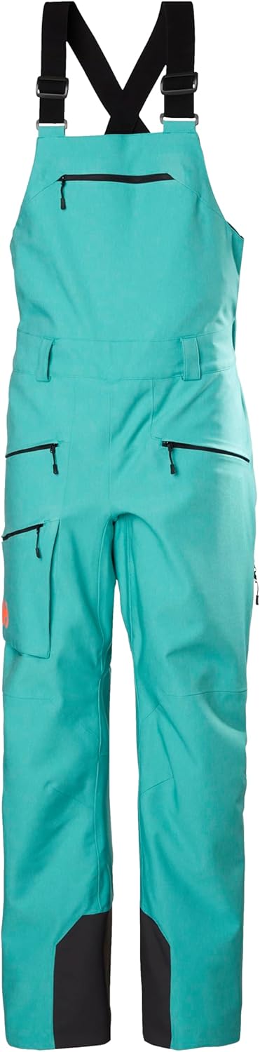 

Штаны Helly-Hansen Powderqueen Bib 2.0 Pant - женские водонепроницаемые лыжные штаны, комбинезон для катания на лыжах для максимального комфорта и мобильности Helly Hansen, 466 Signal Green Denim
