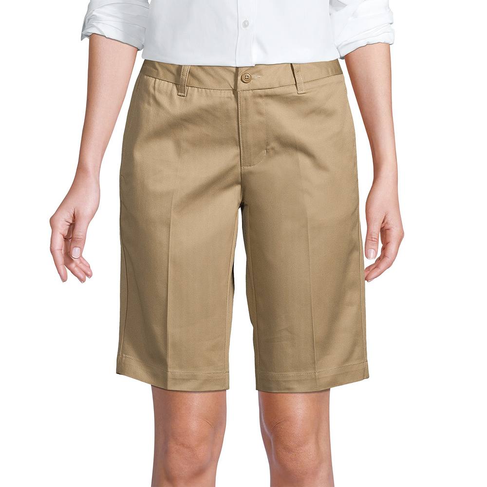 

Женские шорты чинос Land End Front Blend Lands' End, цвет Khaki