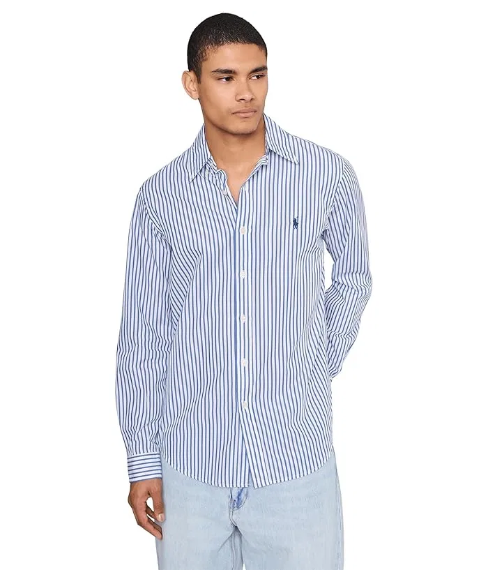 Рубашка классическая полосатая Polo Ralph Lauren, White/Blue