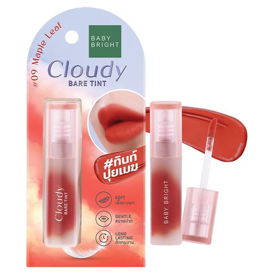 

Baby Bright Тинт для губ Cloudy Bare Lip Tint 2,6 г 09 Кленовый лист, Maple Leaf
