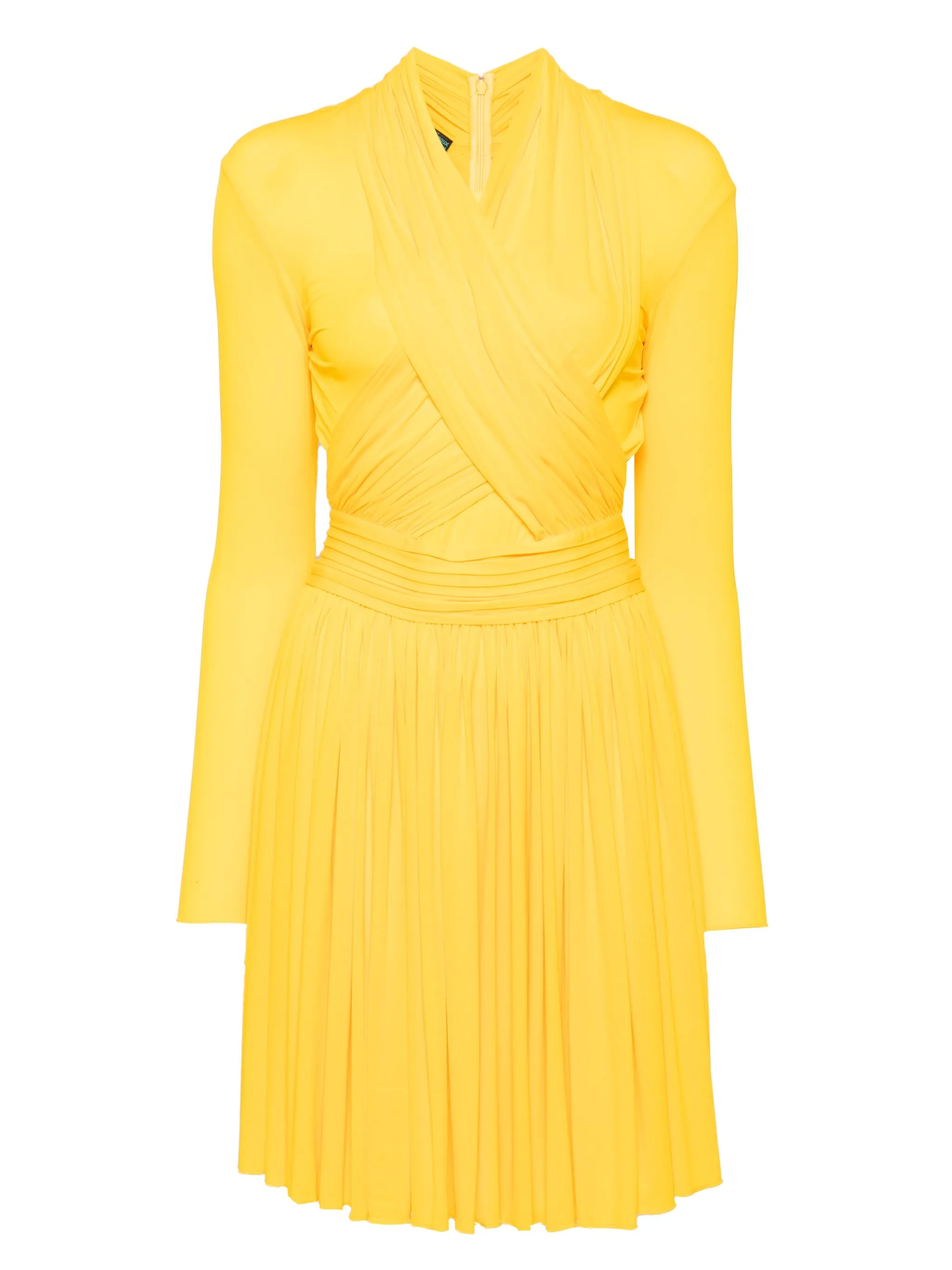 

Платье с длинными рукавами Herve L. Leroux, желтый