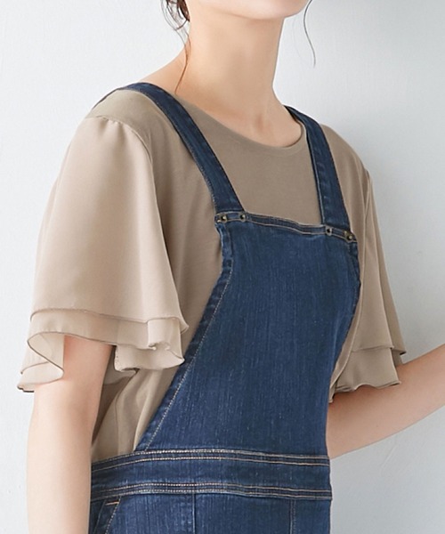 

Футболка из шифона, свободный крой, бренд Viola e Viola, цвет бежевый