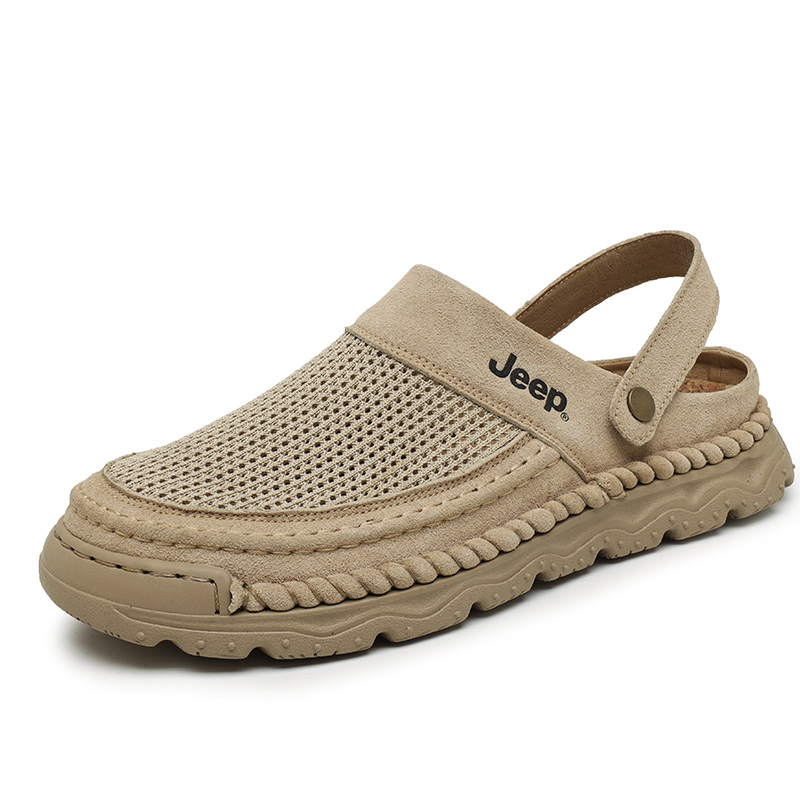 Jeep Закрытые тапочки унисекс цвета хаки, цвет Khaki — фото 3