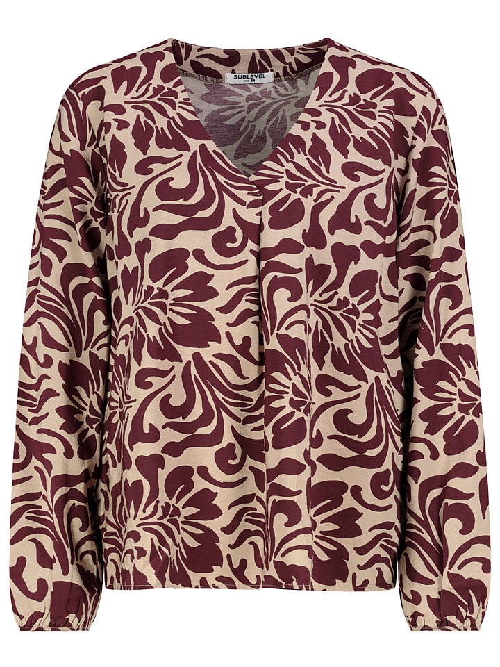 

Sublevel Блузка бежевого/бордового цвета