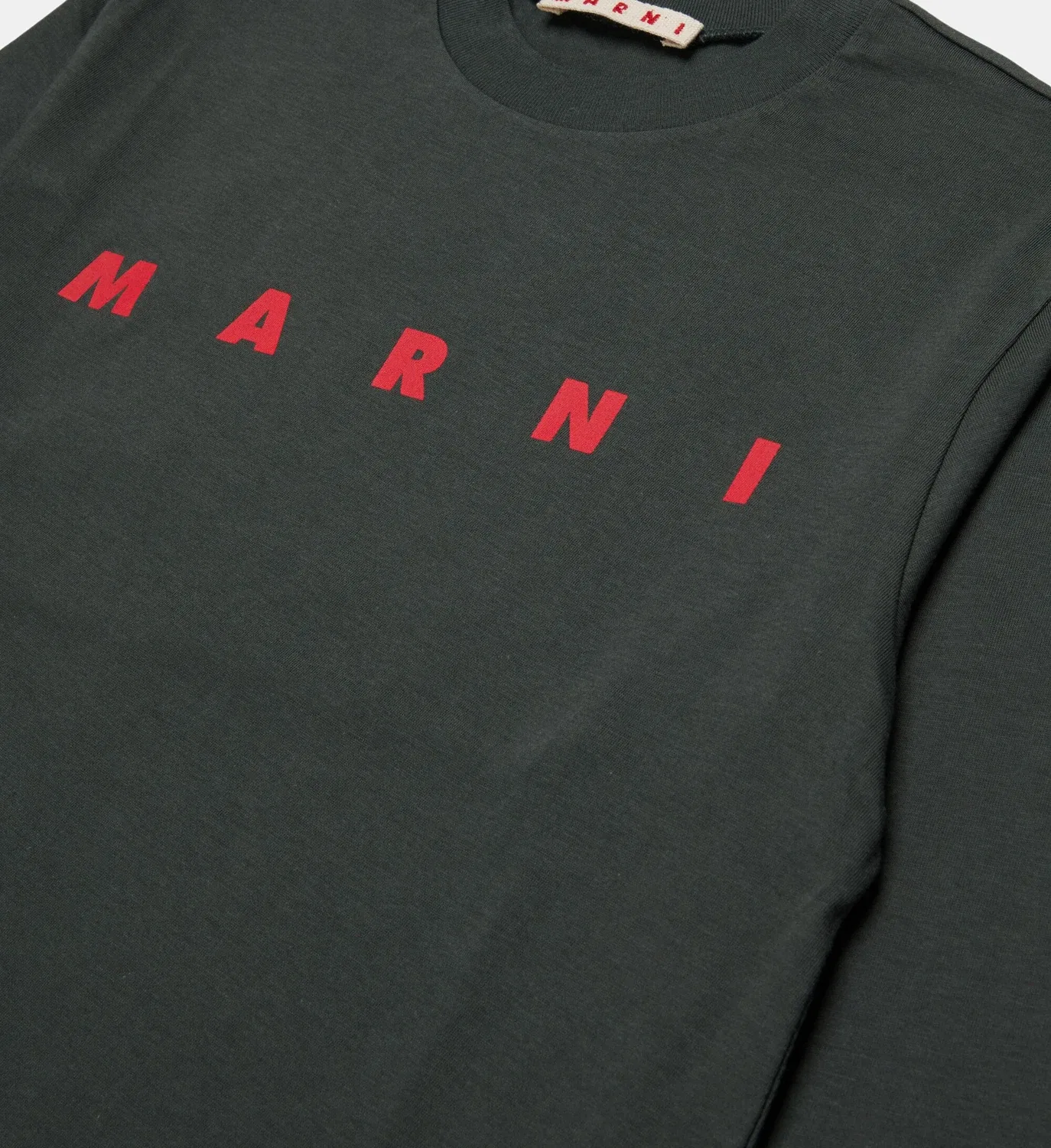 Футболка из джерси с длинными рукавами и логотипом Marni, серый — фото 4
