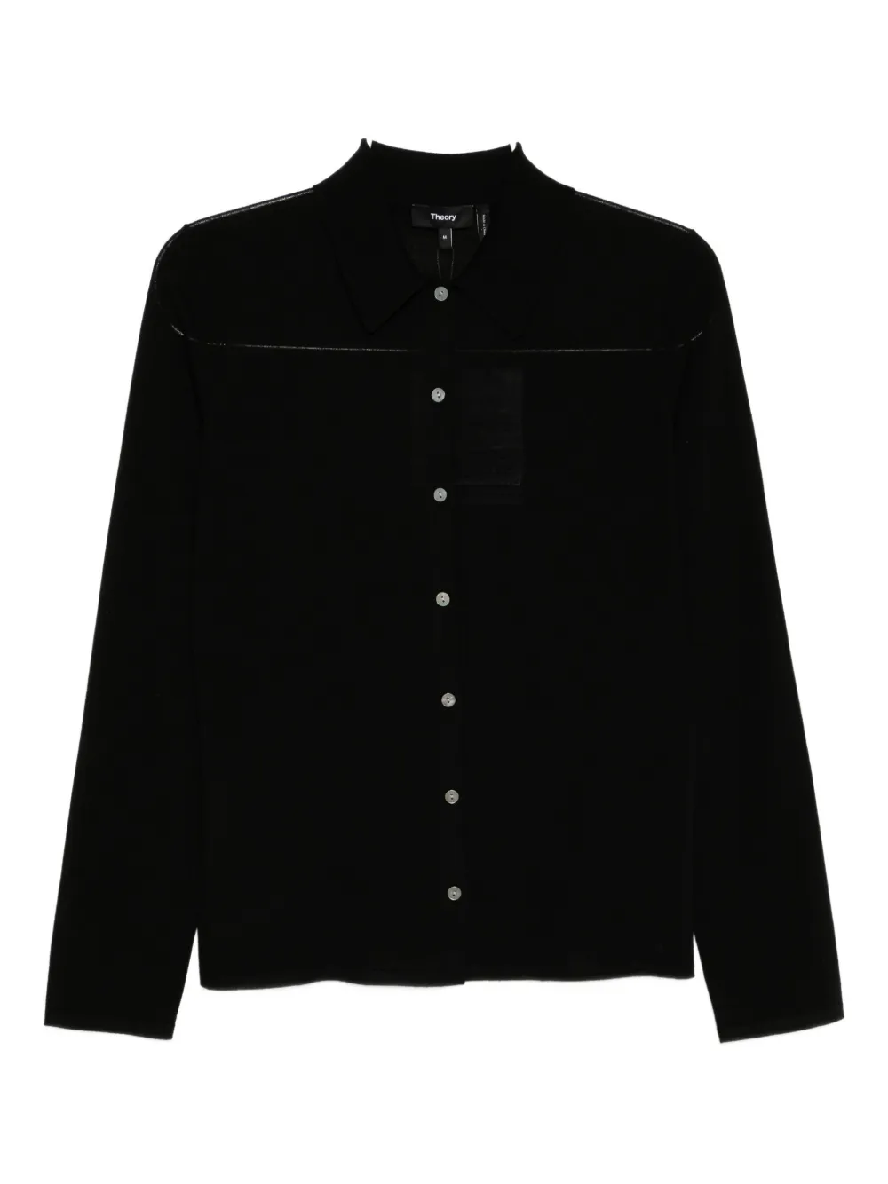 

Шерстяная рубашка Theory, черный