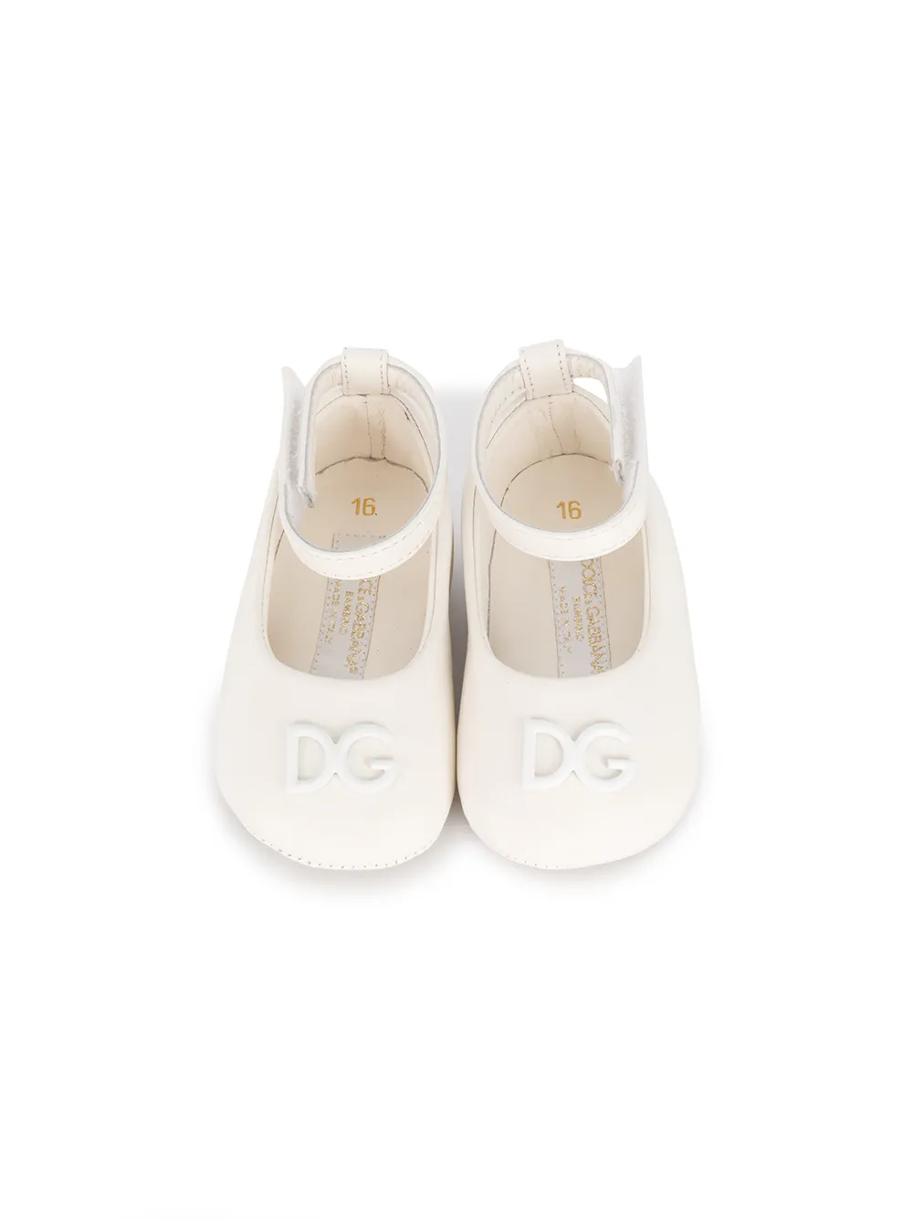 Балетки с бантами и логотипом DG Dolce & Gabbana Kids, белый — фото 3