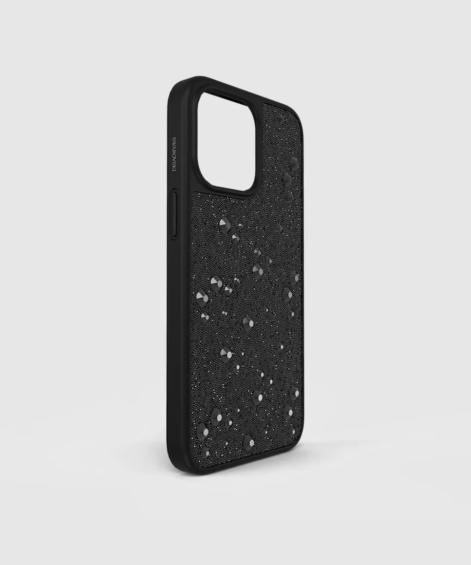 

Черный чехол для мобильного телефона, совместимый со смартфоном High, iPhone 15 Pro Max Swarovski, черный