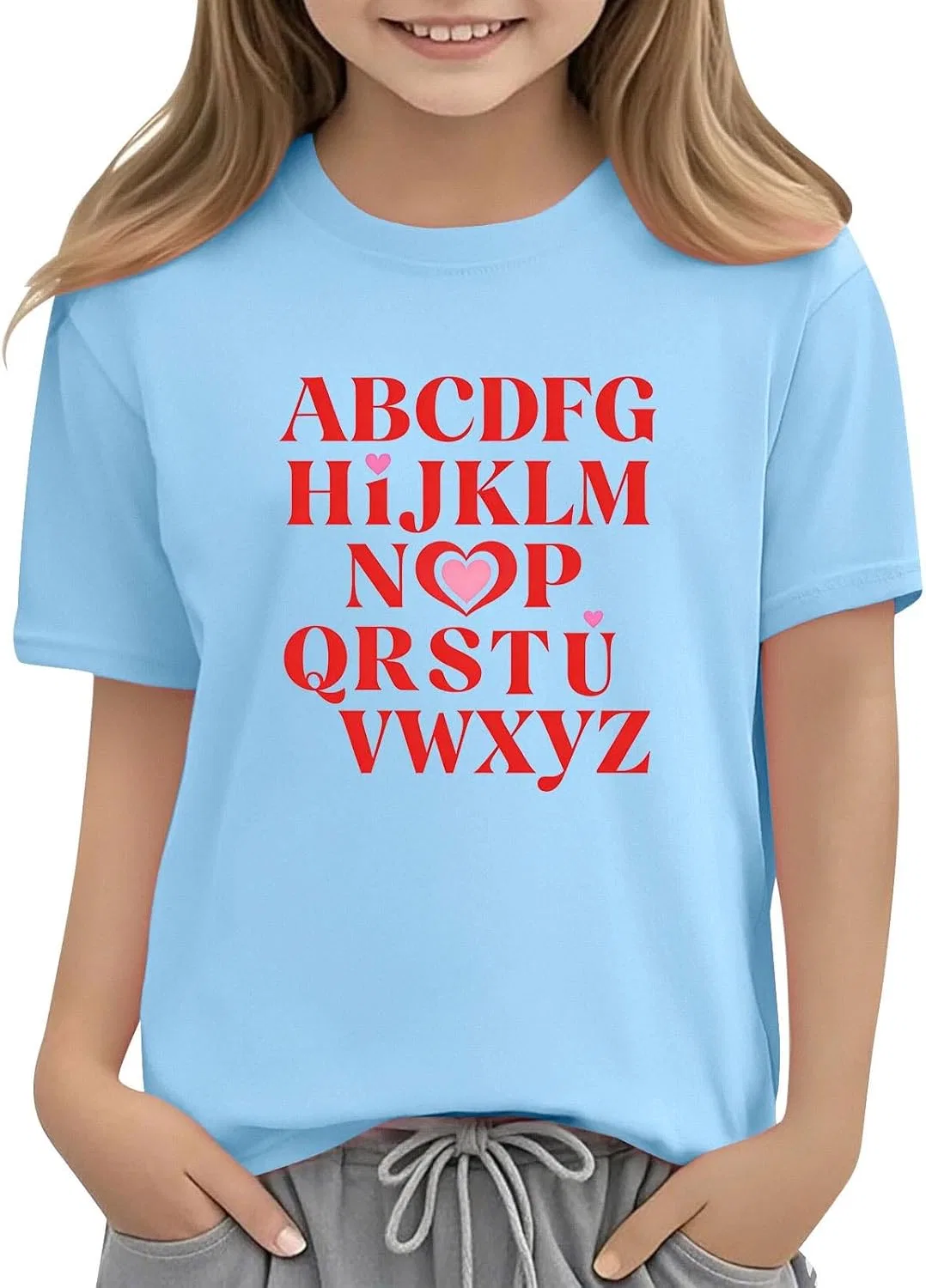 Футболка с алфавитом Zzalalana, синяя