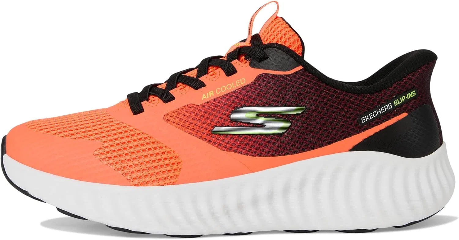 Мужские кроссовки Skechers Go Run Now Starfuse Hands Free Slip-in Trainers, Orange Black — фото 4