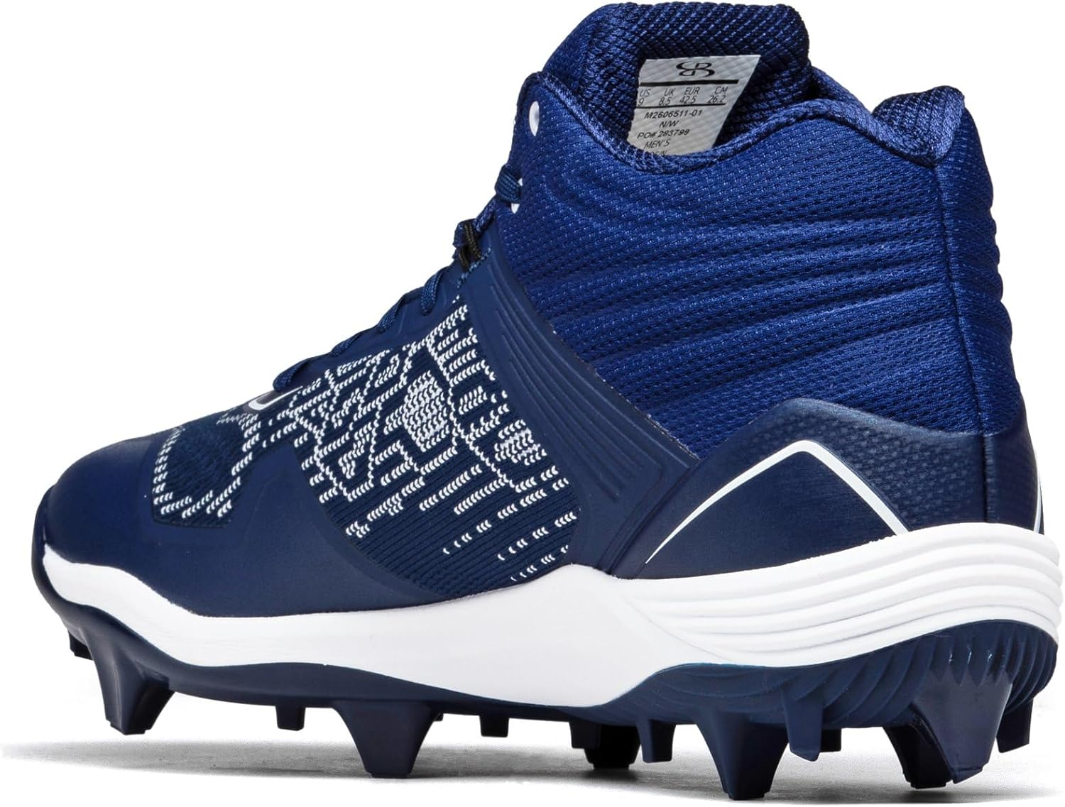 Бутсы Boombah Viper Pureknit для мужчин с формованной средней подошвой - Status - несколько цветовых вариантов - несколько размеров, белый/синий/темно-синий — фото 3