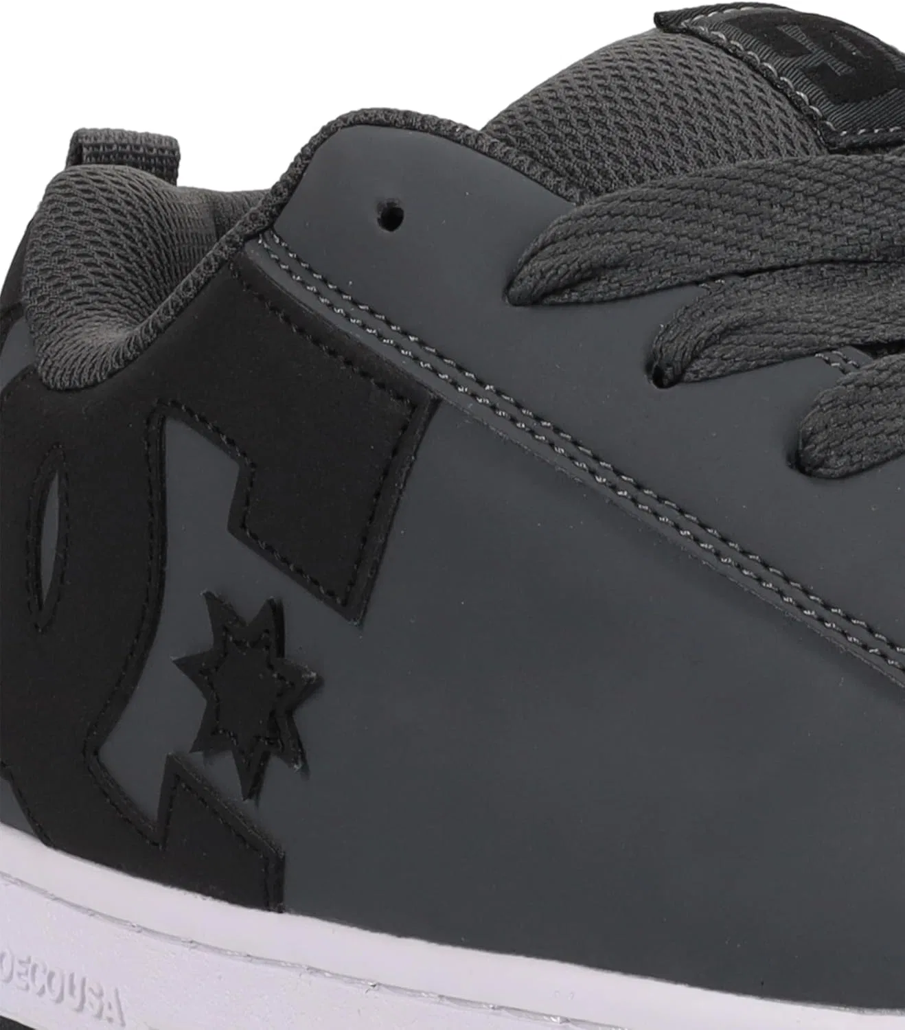 Мужские скейтбордические кроссовки DC Shoes Court Graffik, Dark Grey Black White — фото 2
