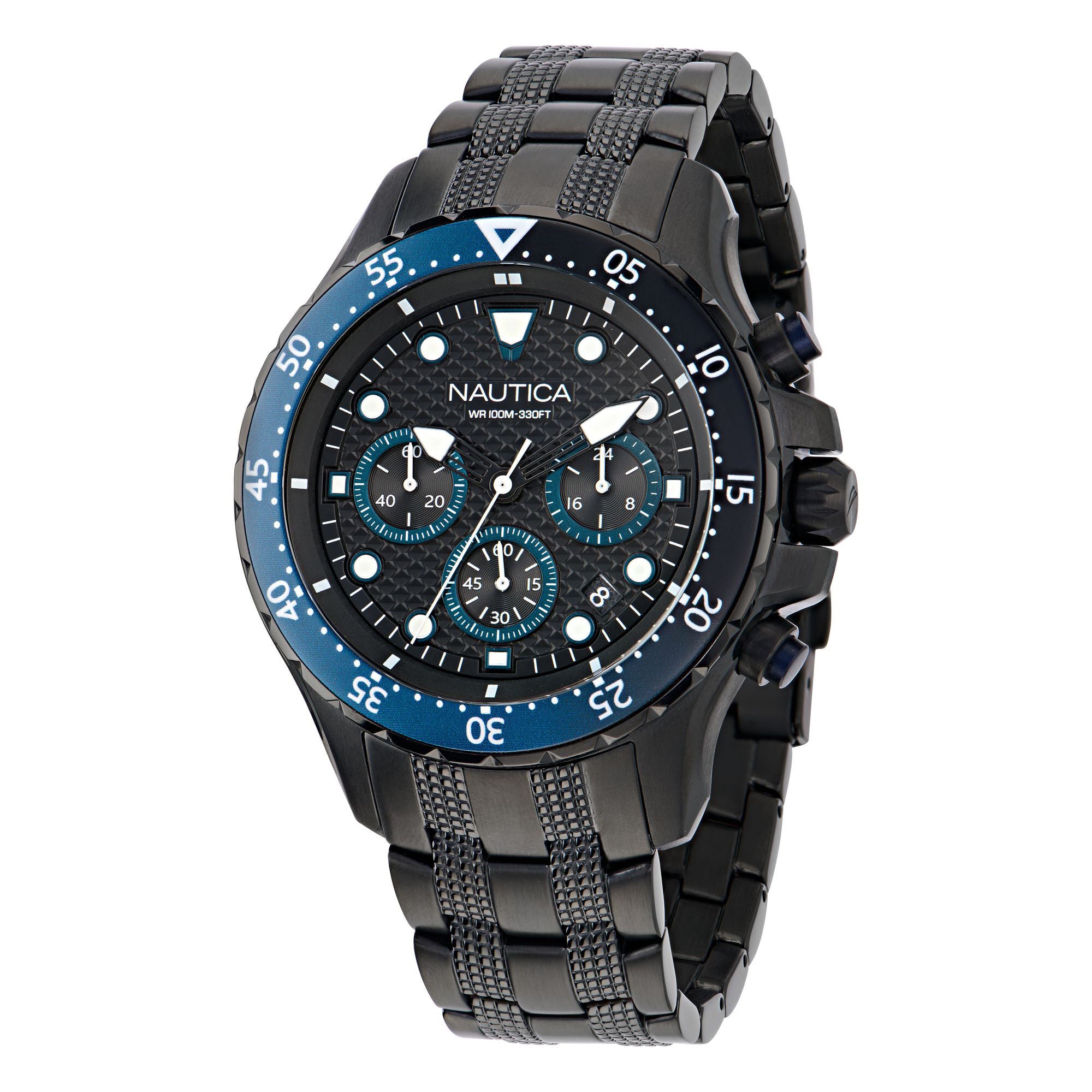 

Часы Nautica Nst Chronograph из нержавеющей стали, цвет black iron wash