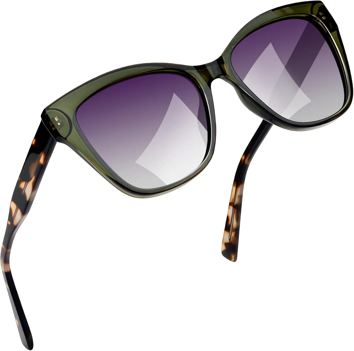 

Женские солнцезащитные очки Joopin Oversized Cateye с эффектом «кошачьего глаза», модные солнцезащитные очки с защитой от УФ-излучения, A30-tinted Olive Green Leopard