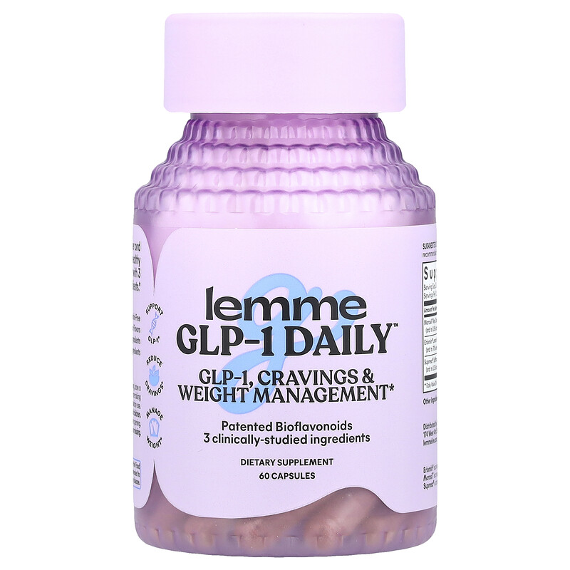 

Lemme, GLP-1 Daily , для снижения веса, для снижения аппетита и снижения веса, 60 капсул