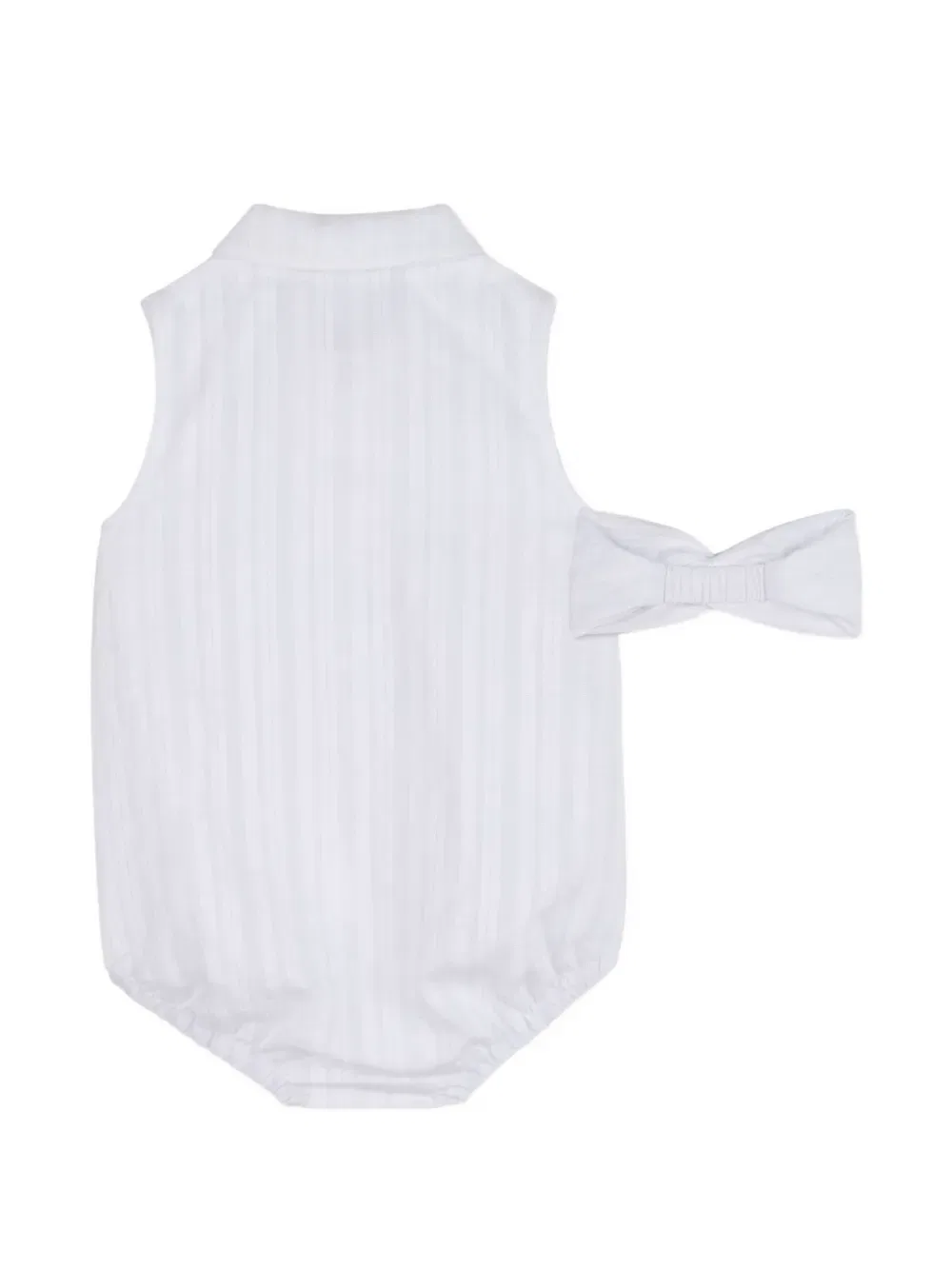Полосатый комбинезон Boss Kidswear, белый — фото 2