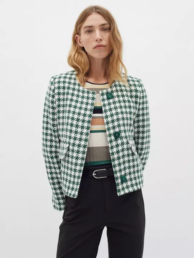 

Куртка InWear Theia Houndstooth, цвет hunter green