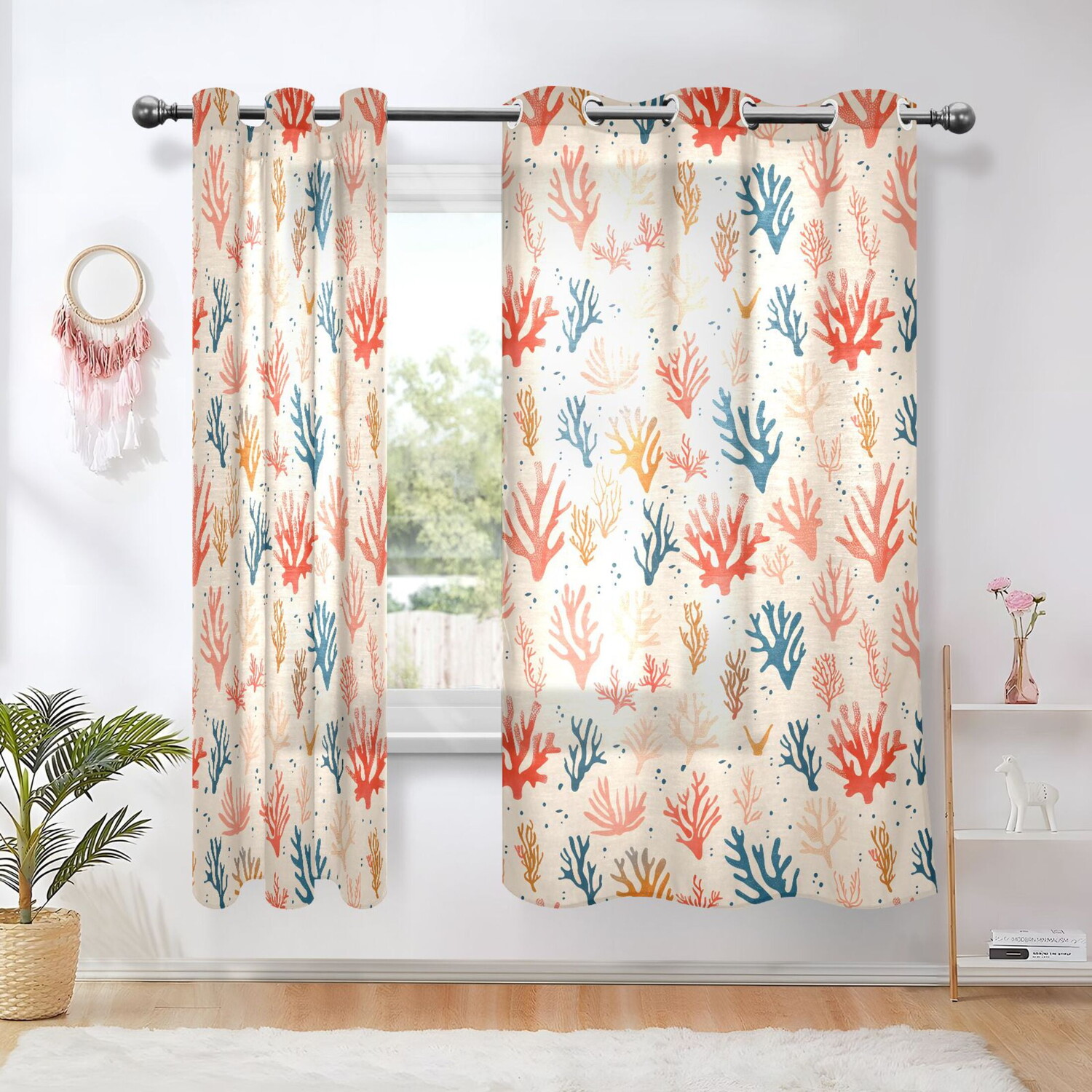 

Прозрачные шторы OREZI 42 x 63 дюйма 2 шт, розовый