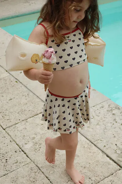 Купальник двучастный блестящий Manon Glitter Bikini Konges Sløjd, бежевый — фото 4
