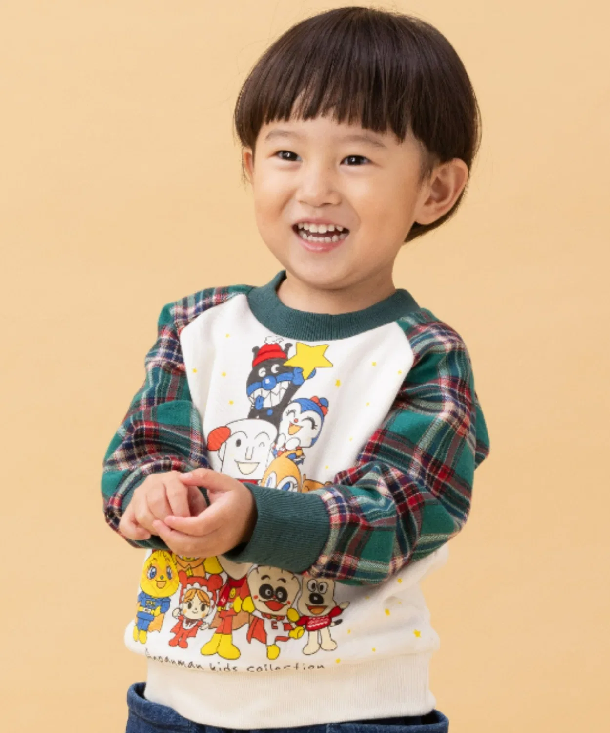 Толстовка с принтом Anpanman Kids Collection зелёная