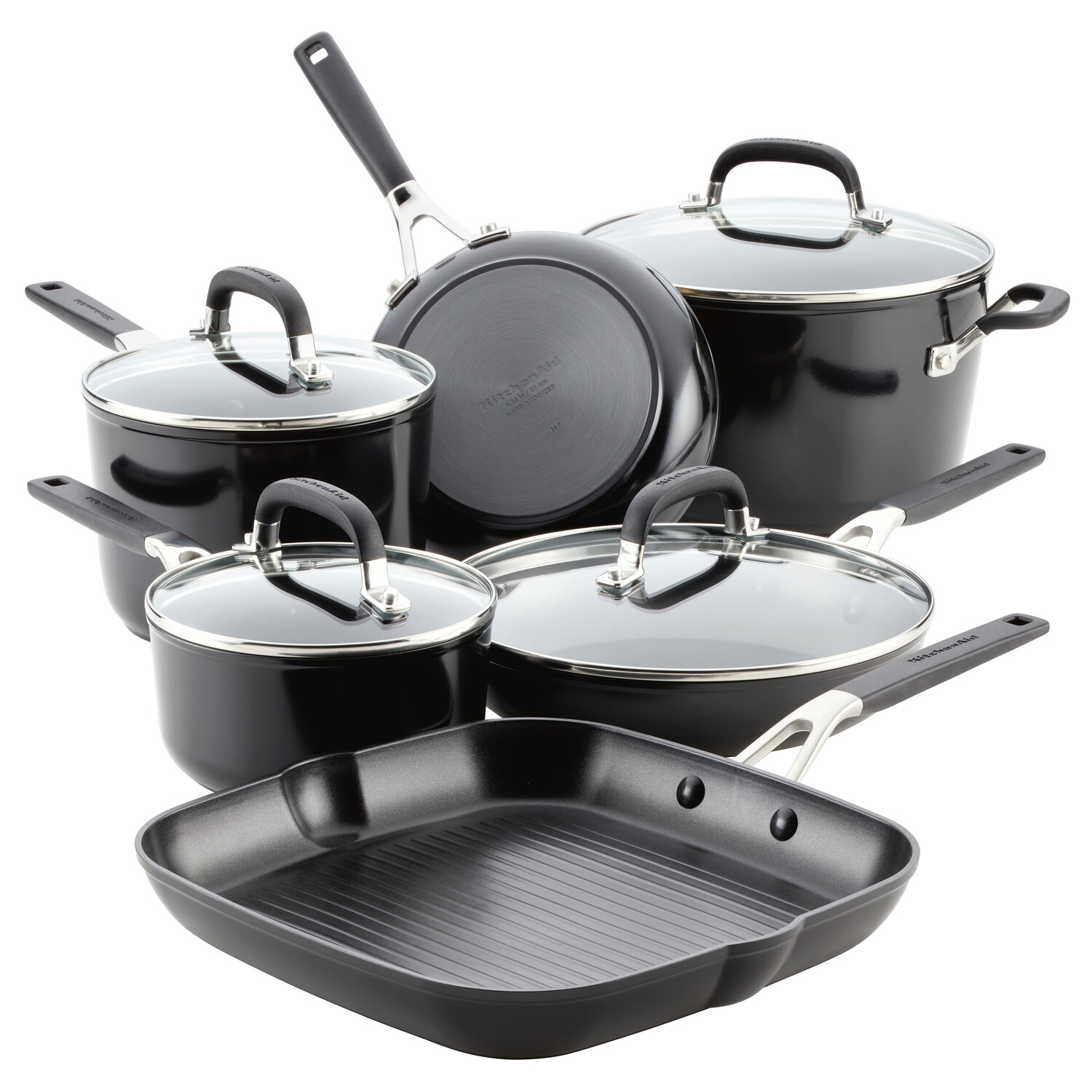 

Набор кастрюль и сковородок KitchenAid, черный