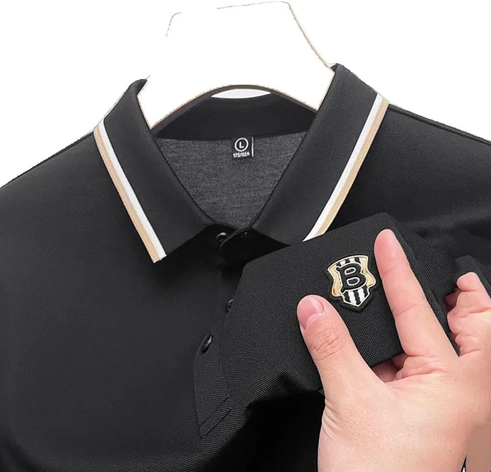 

Рубашка мужская летняя с вышивкой Letter Embroidered, короткий рукав, шелк, лацкан Xingfenly