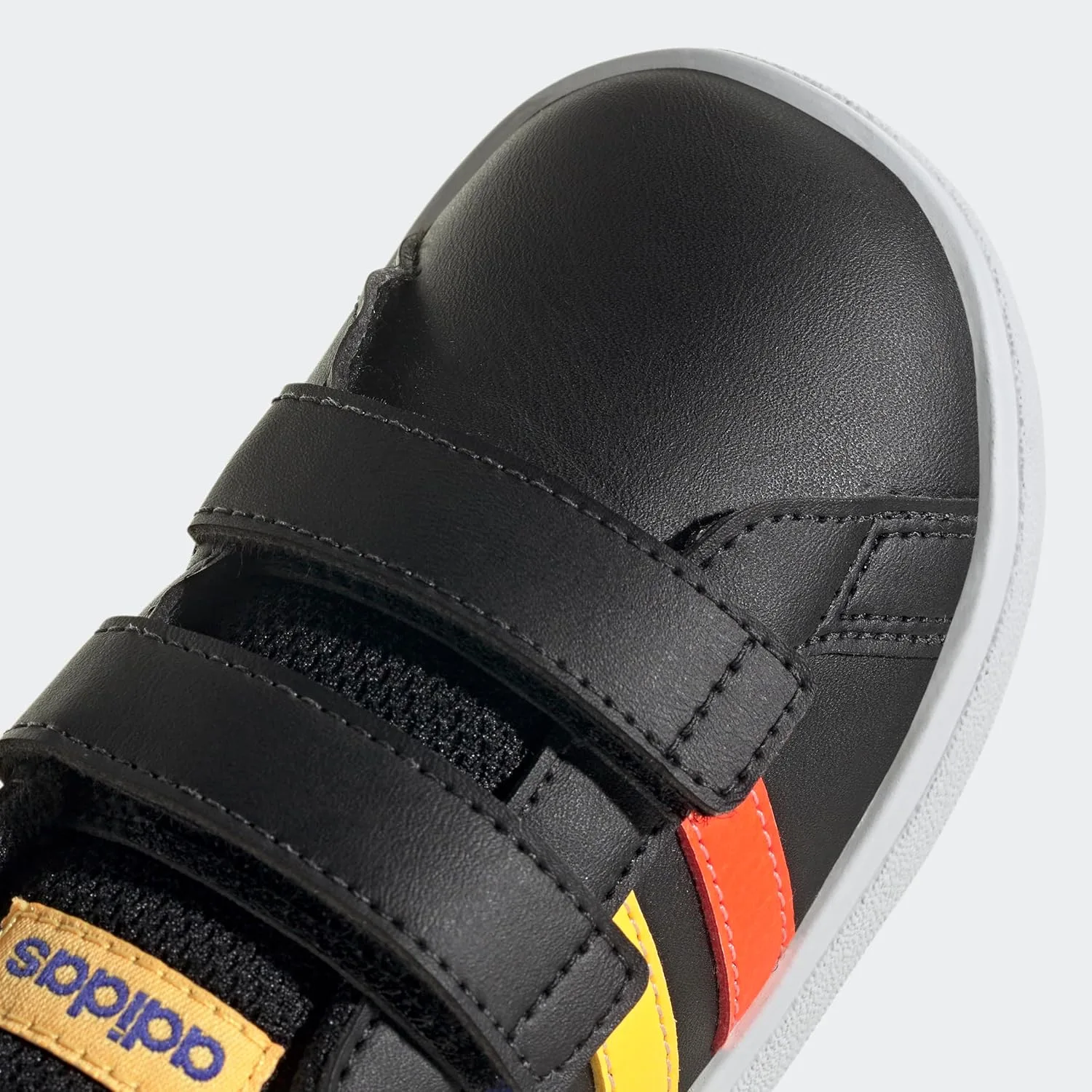 Детские кроссовки Adidas Unisex Baby Grand Court Lifestyle на губе, черный/синий/зеленый — фото 4