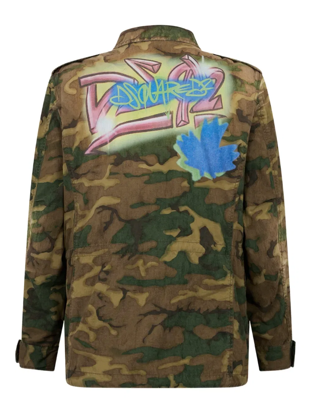 Куртка камуфляжной расцветки Rebel tag Dsquared2, зеленый — фото 2