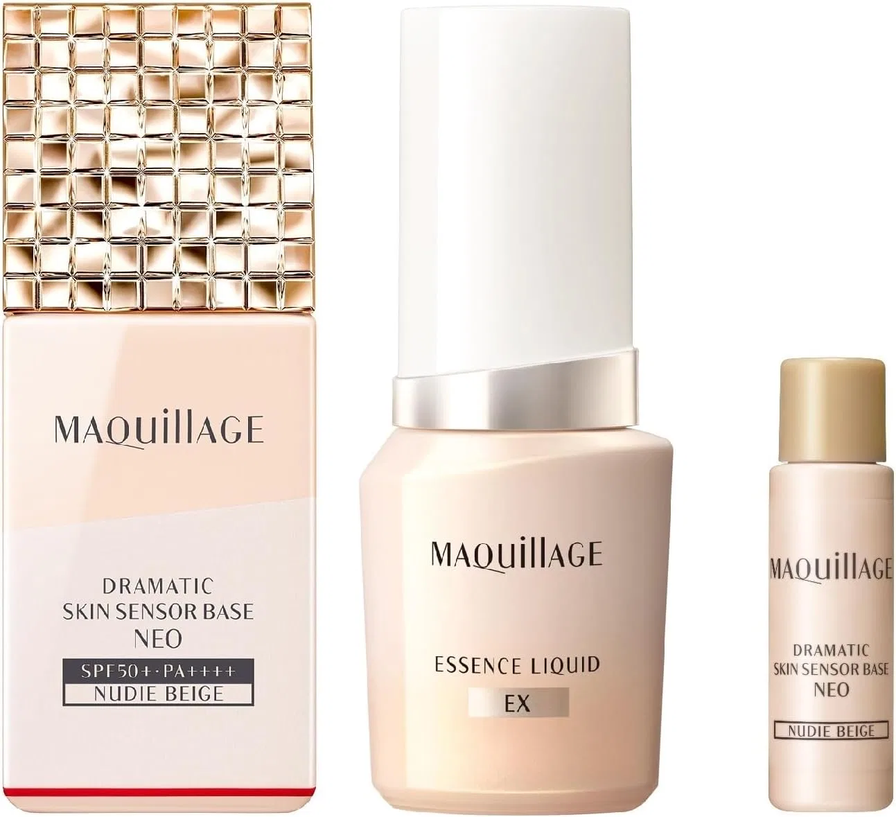 Набор для ухода за кожей Maquillage с основой и тональным кремом Nudy Beige, SPF50+