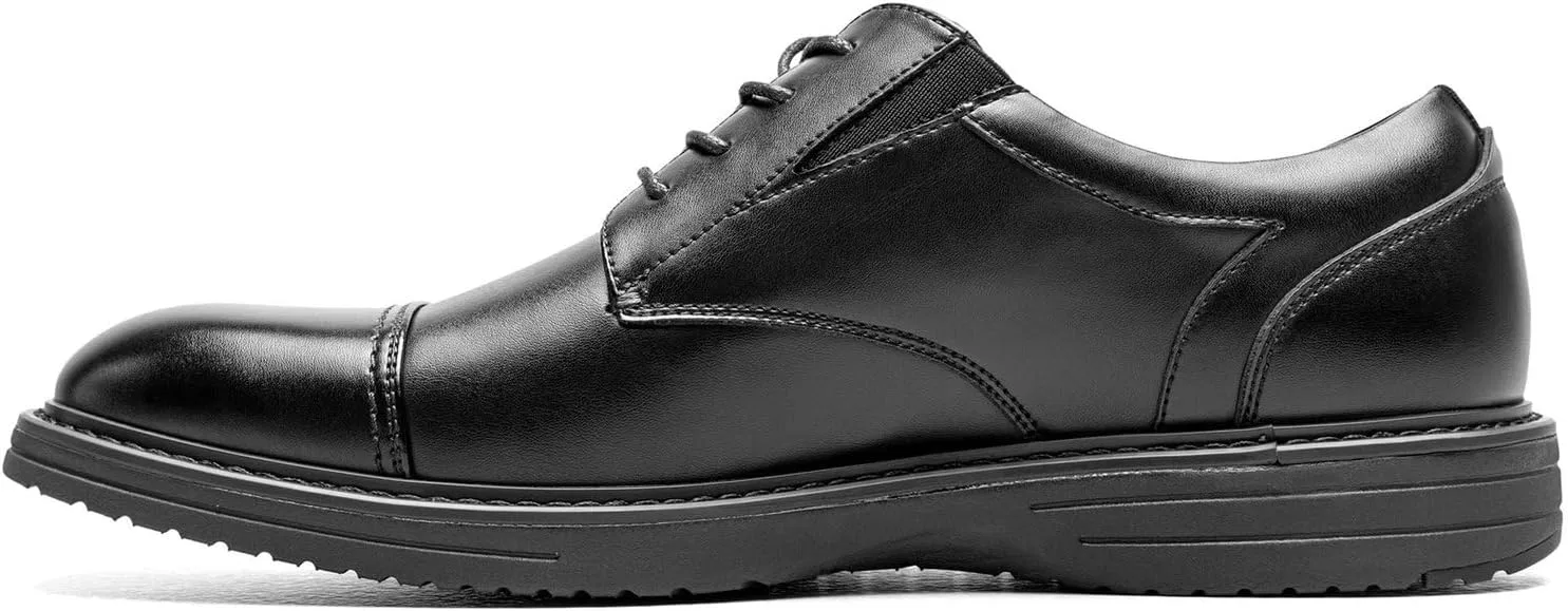 Мужские кроссовки Nunn Bush Gates Cap Toe Casual Dress Sneaker Lightweight Shoe Oxford, Black — фото 4