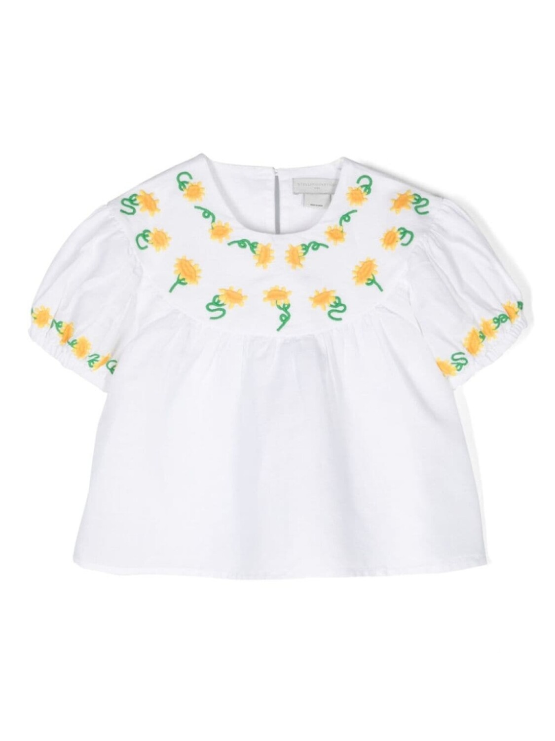 

Stella McCartney Kids блузка с вышивкой и сборками, белый