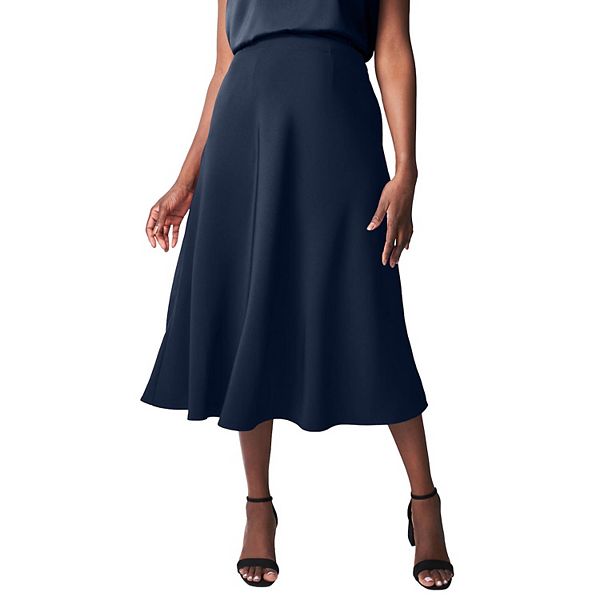 

Юбка-колокол plus size bi-stretch Jessica London, Navy