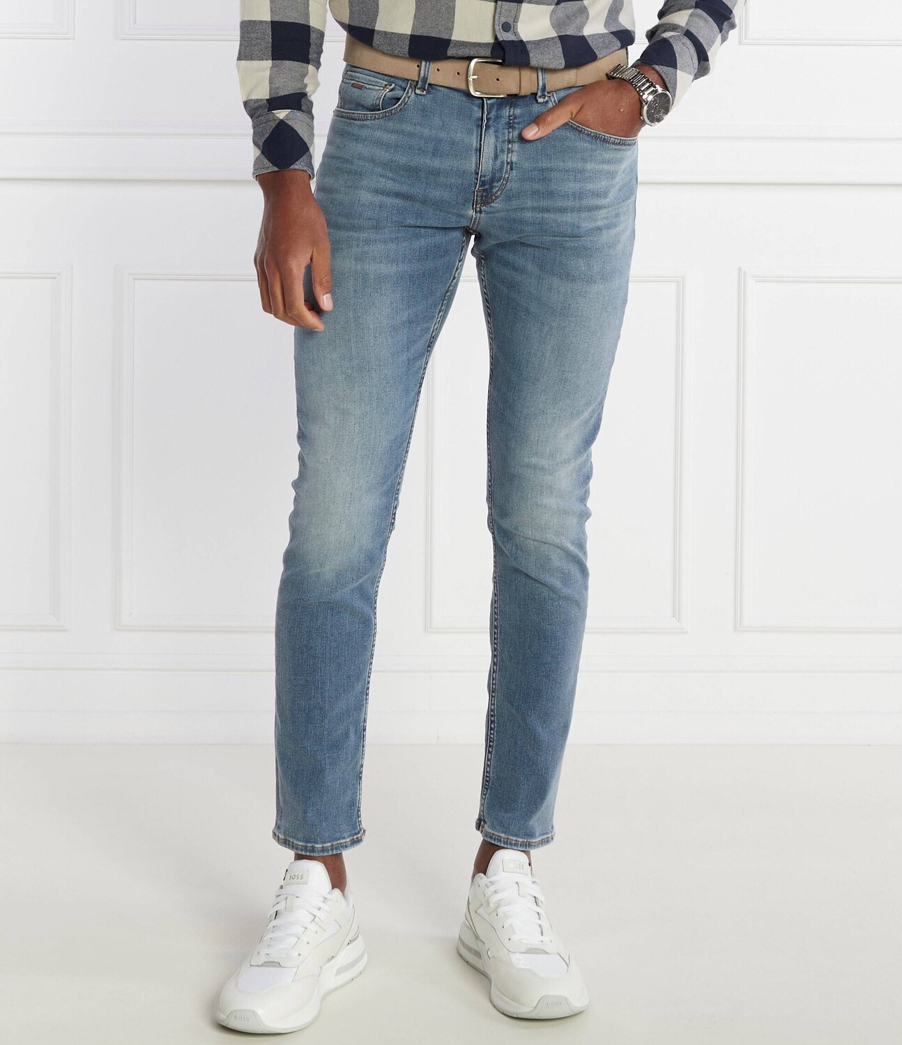 Джинсы BOSS ORANGE Delano BC-P Slim Fit, синий — фото 3