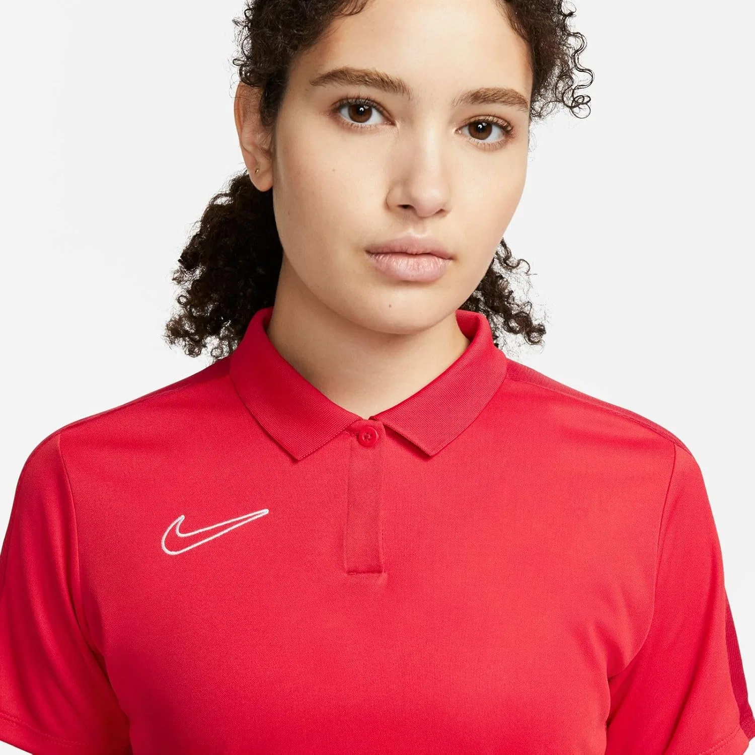 Женское поло Nike, University Red/Gym Red/White — фото 3