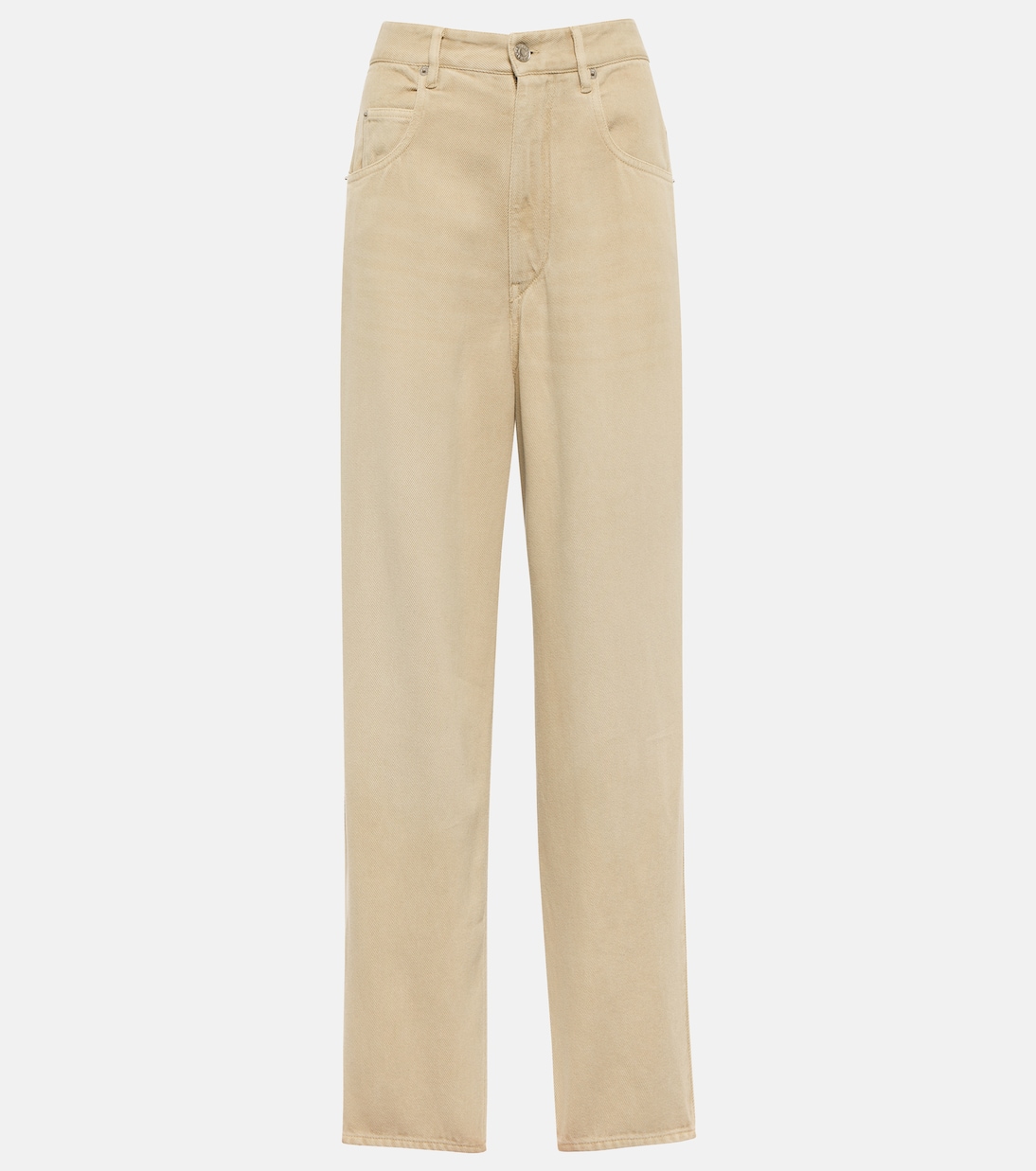 

Прямые джинсы Ticosy с высокой талией Marant Etoile, экрю