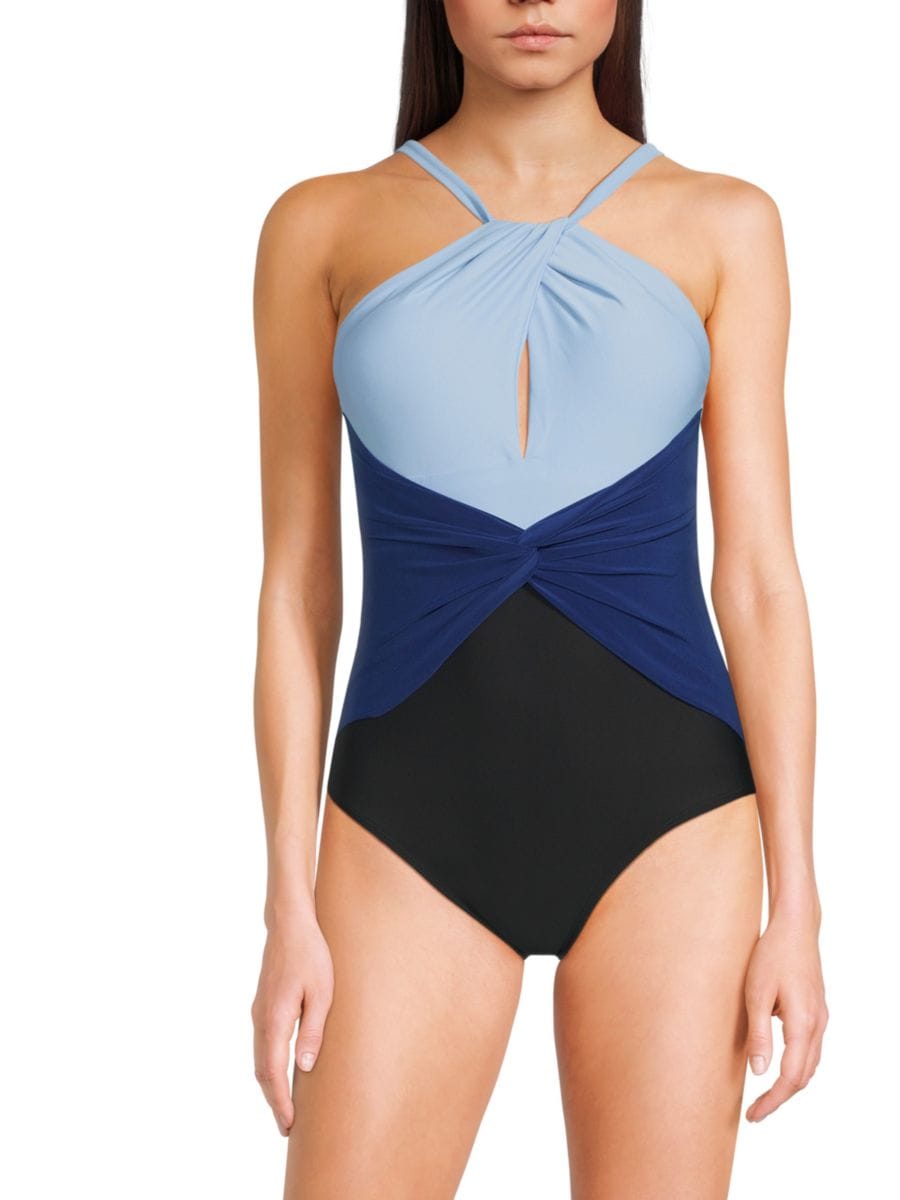

Слитный купальник Colorblock Twist Beyond Control, цвет Deep Sea