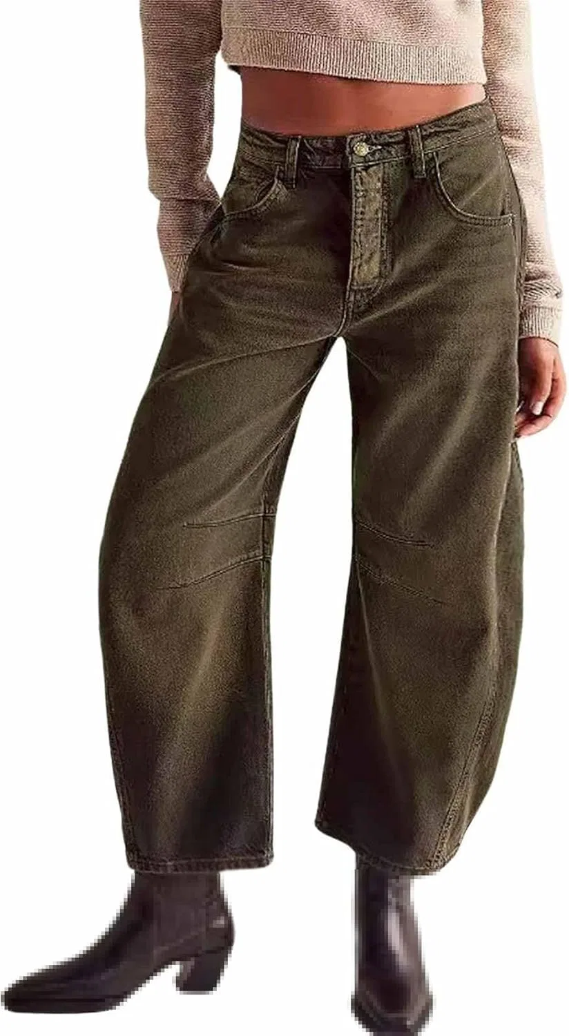 Джинсы свободные Barrel Jeans, Caramel