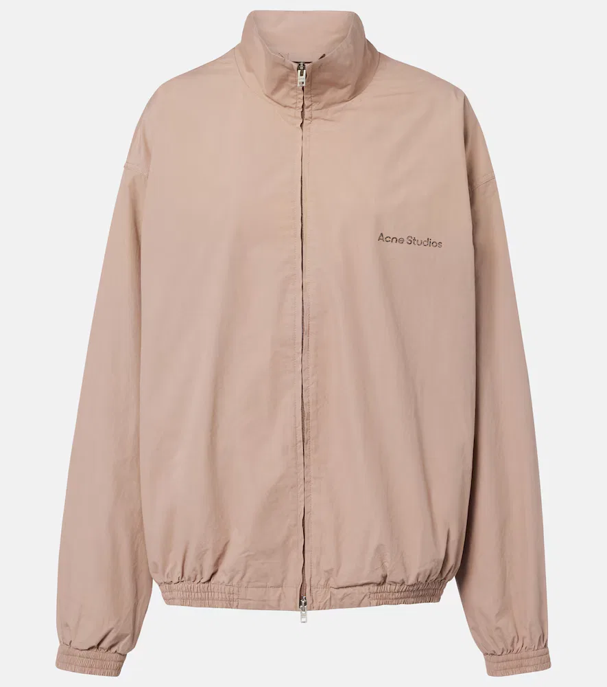 Куртка из хлопкового поплина с логотипом Acne Studios, бежевый