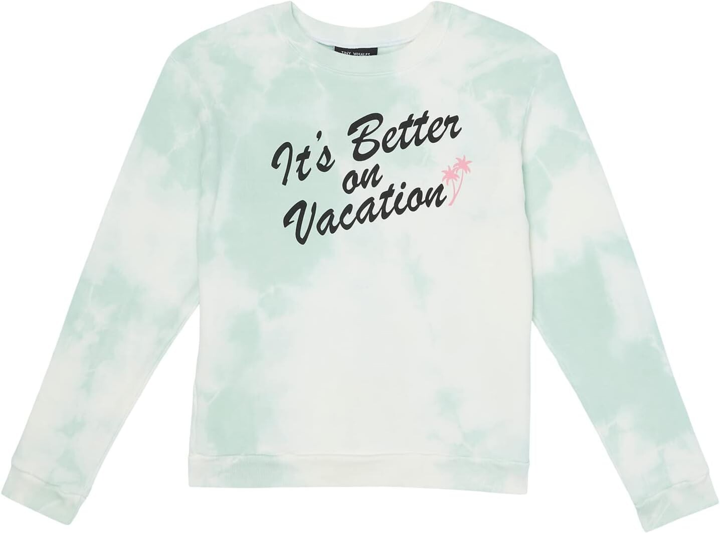 

Толстовка Tiny Whales Vacation Boxy Tie-Dye Sweatshirt, цвет White/Mint Tie-Dye