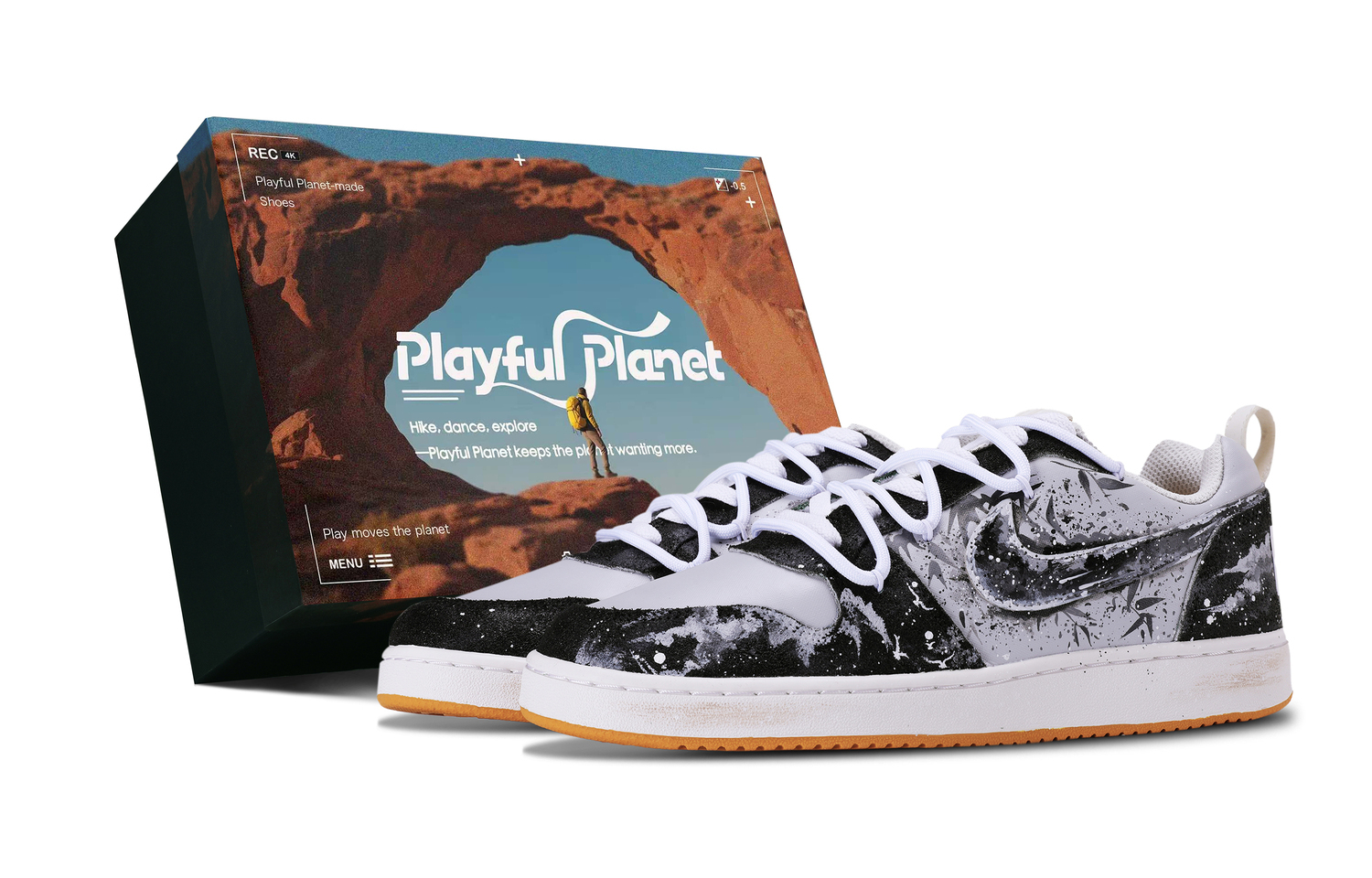 

Nike Кроссовки для скейтбординга Court Borough Abrasion Resistant Low top мужские Black Gray